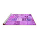 Sideview of Machine Washable Patchwork Purple Transitional Area Rugs, wshcon1395pur