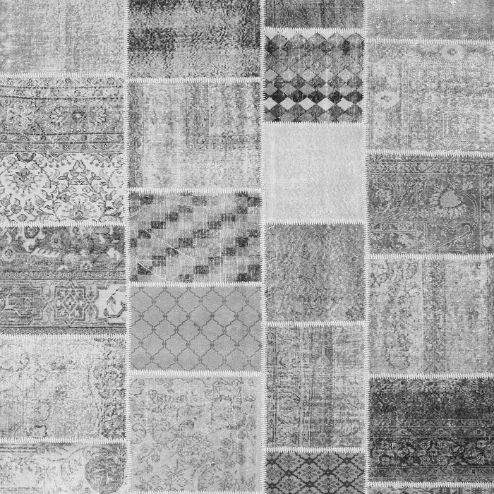 Patchwork Gray Transitional Rug, con1395gry