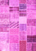 Patchwork Pink Transitional Rug, con1395pnk