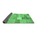 Sideview of Patchwork Emerald Green Transitional Rug, con1395emgrn