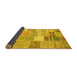 Sideview of Patchwork Yellow Transitional Rug, con1395yw