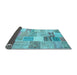 Sideview of Patchwork Light Blue Transitional Rug, con1395lblu