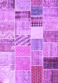 Patchwork Purple Transitional Rug, con1395pur