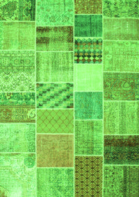 Patchwork Green Transitional Rug, con1395grn