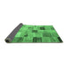 Sideview of Patchwork Emerald Green Transitional Rug, con1396emgrn