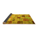 Sideview of Patchwork Yellow Transitional Rug, con1396yw