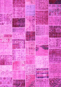 Patchwork Pink Transitional Rug, con1396pnk