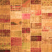 Serging Thickness of Patchwork Orange Transitional Rug, con1396org