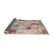 Thickness of Contemporary Rust Pink Patchwork Rug, con1397