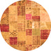 Machine Washable Patchwork Orange Transitional Area Rugs, wshcon1397org