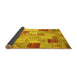 Sideview of Patchwork Yellow Transitional Rug, con1397yw