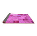 Sideview of Patchwork Pink Transitional Rug, con1397pnk