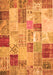Serging Thickness of Machine Washable Patchwork Orange Transitional Area Rugs, wshcon1397org