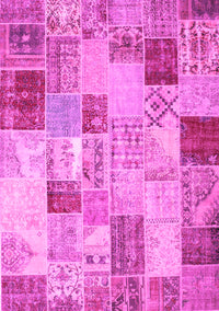 Patchwork Pink Transitional Rug, con1397pnk