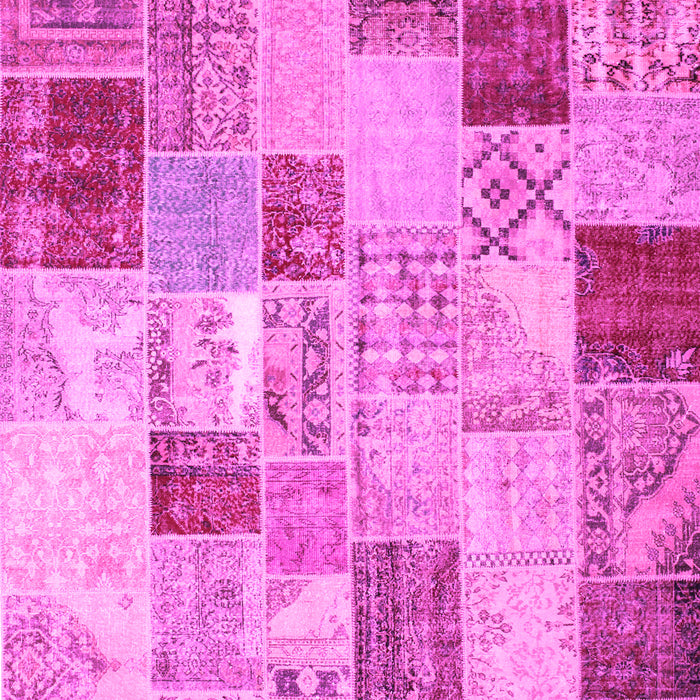 Patchwork Pink Transitional Rug, con1397pnk