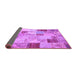 Sideview of Patchwork Purple Transitional Rug, con1397pur