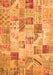 Serging Thickness of Machine Washable Patchwork Orange Transitional Area Rugs, wshcon1398org