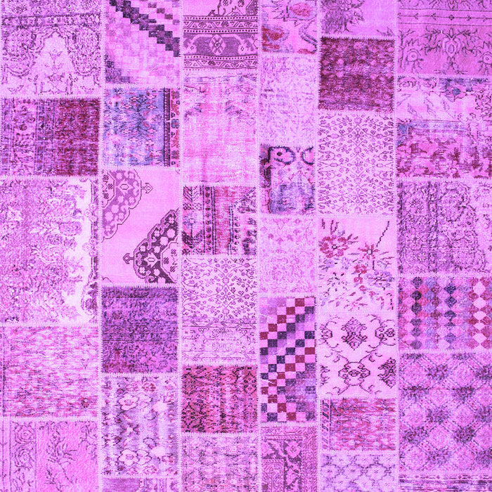 Machine Washable Patchwork Purple Transitional Area Rugs, wshcon1398pur