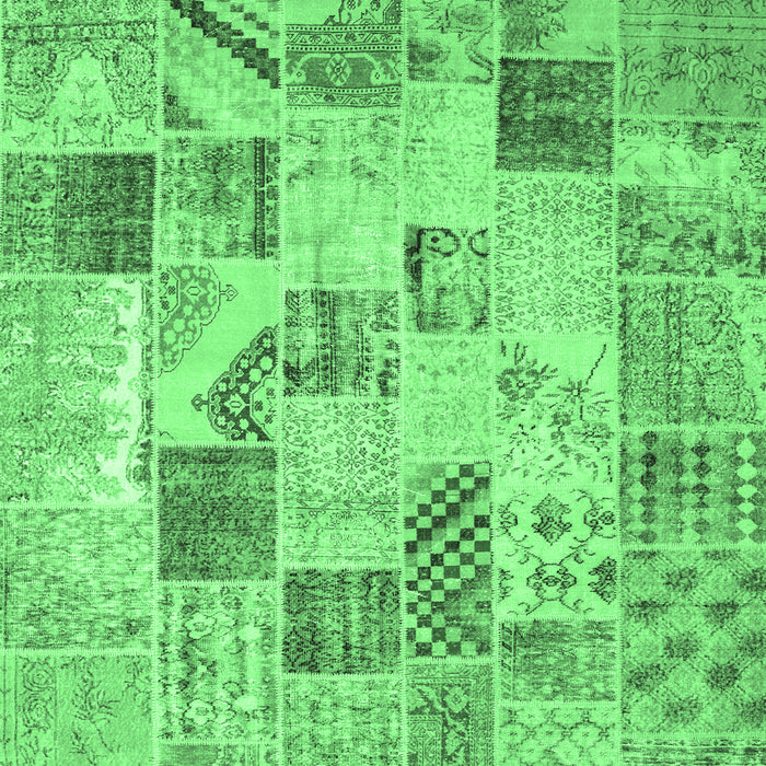 Patchwork Emerald Green Transitional Rug, con1398emgrn