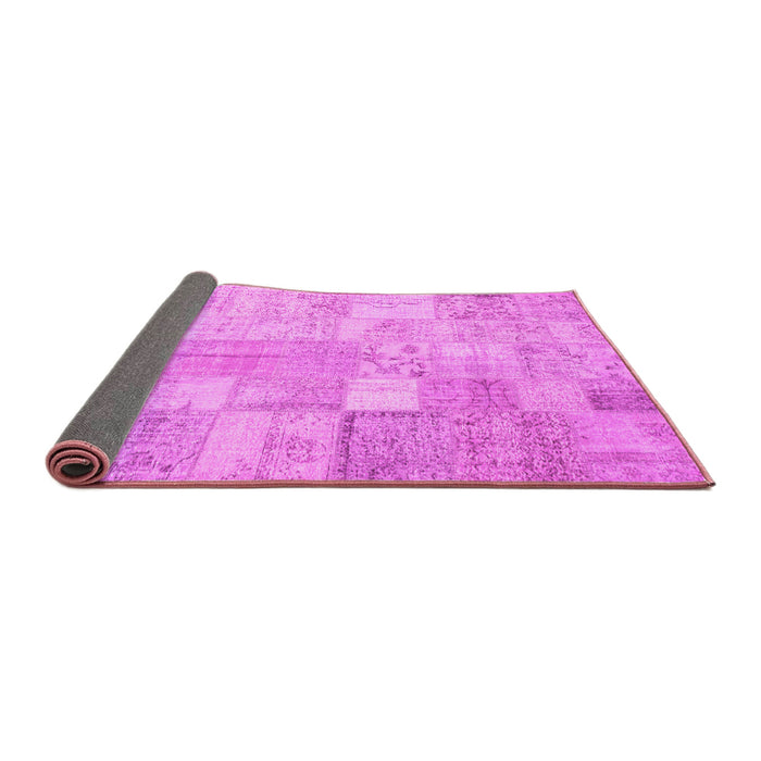 Sideview of Patchwork Pink Transitional Rug, con1399pnk