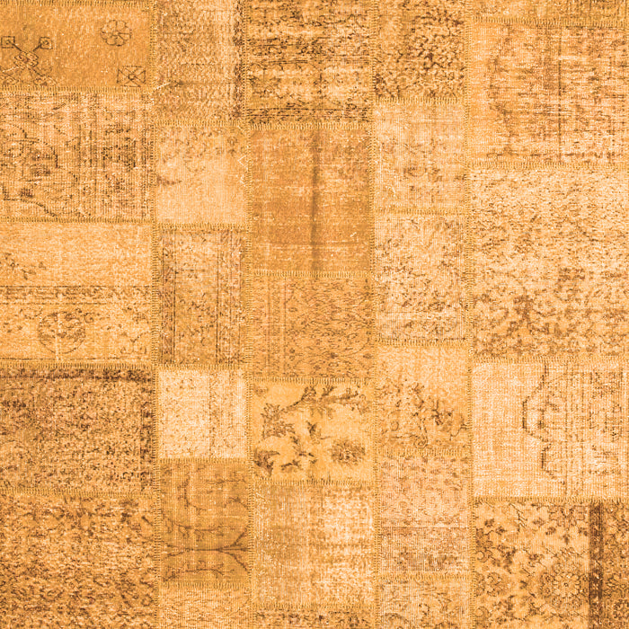 Serging Thickness of Machine Washable Patchwork Orange Transitional Area Rugs, wshcon1399org