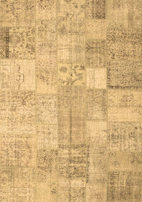 Patchwork Brown Transitional Rug, con1399brn