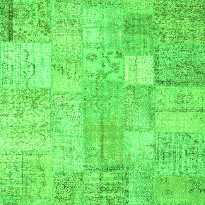 Patchwork Green Transitional Rug, con1399grn
