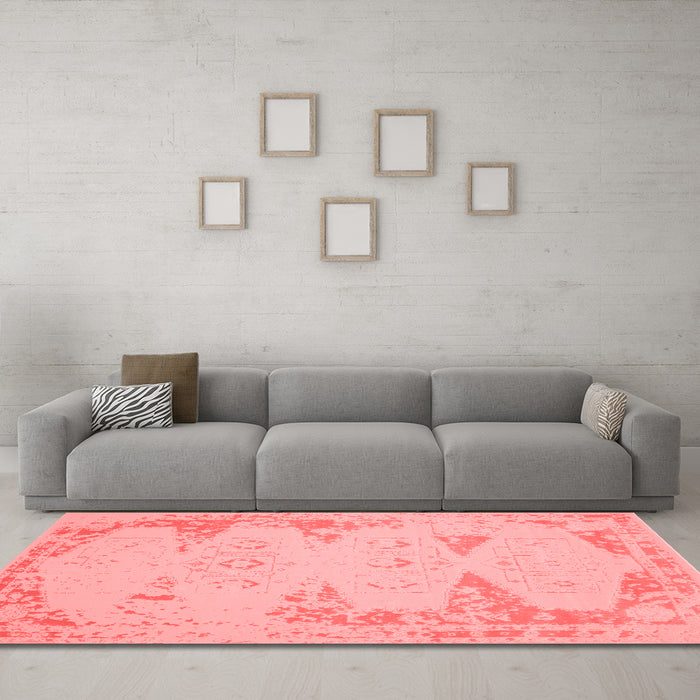 Contemporary Red Washable Rugs