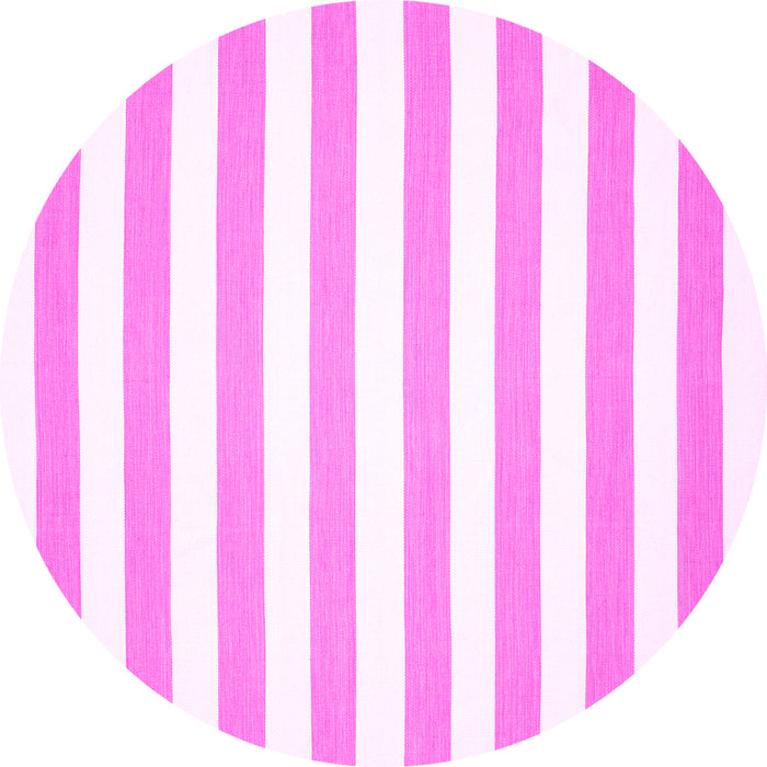 Round Machine Washable Solid Pink Modern Rug, wshcon13pnk