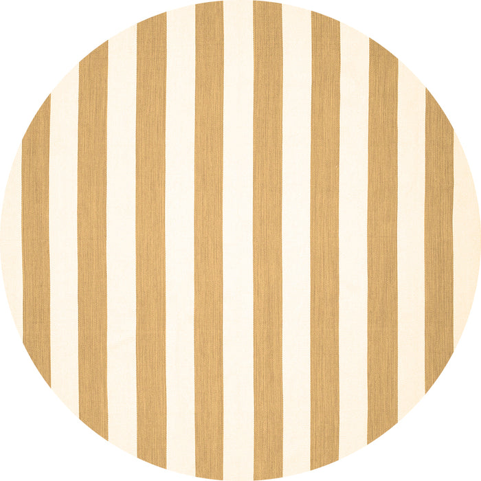 Round Solid Brown Modern Rug, con13brn