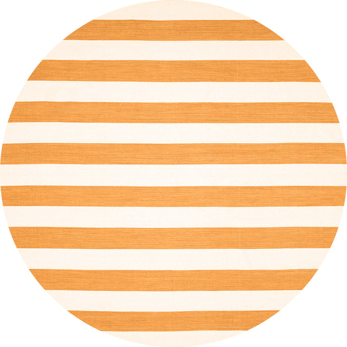 Square Solid Orange Modern Rug, con13org