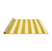 Sideview of Machine Washable Solid Yellow Modern Rug, wshcon13yw