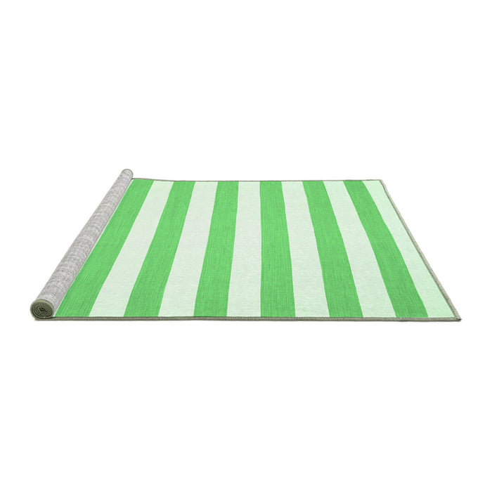 Sideview of Machine Washable Solid Emerald Green Modern Area Rugs, wshcon13emgrn