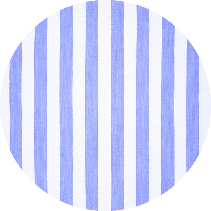 Round Machine Washable Solid Blue Modern Rug, wshcon13blu