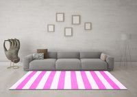 Machine Washable Solid Pink Modern Rug, wshcon13pnk