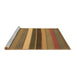 Sideview of Machine Washable Abstract Brown Contemporary Rug, wshcon1400brn