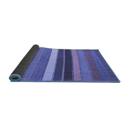 Sideview of Abstract Blue Contemporary Rug, con1400blu