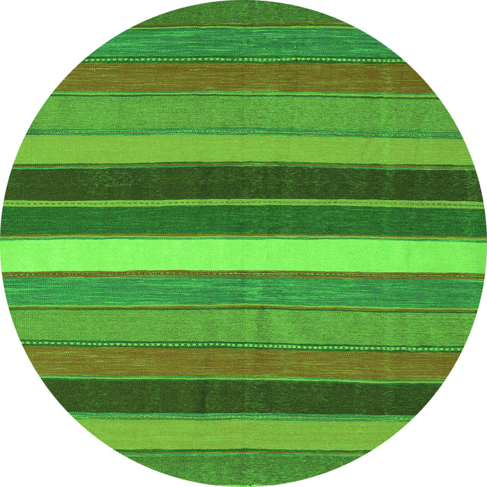Machine Washable Abstract Green Contemporary Area Rugs, wshcon1400grn