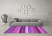 Machine Washable Abstract Purple Contemporary Area Rugs in a Living Room, wshcon1400pur