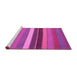 Sideview of Machine Washable Abstract Pink Contemporary Rug, wshcon1400pnk