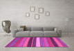 Machine Washable Abstract Pink Contemporary Rug in a Living Room, wshcon1400pnk