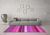 Machine Washable Abstract Pink Contemporary Rug, wshcon1400pnk