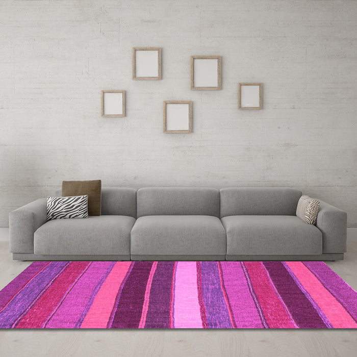 Machine Washable Abstract Pink Contemporary Rug in a Living Room, wshcon1400pnk
