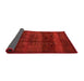 Thickness of Contemporary Red Modern Rug, con1401