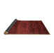 Sideview of Abstract Brown Contemporary Rug, con1401brn