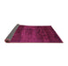 Sideview of Abstract Purple Contemporary Rug, con1401pur