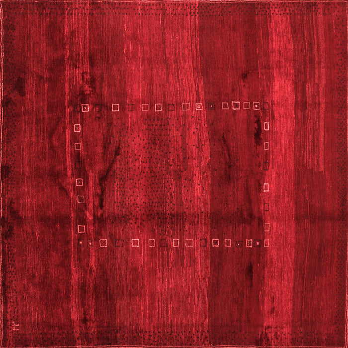 Machine Washable Abstract Red Contemporary Rug, wshcon1401red