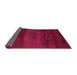 Sideview of Abstract Pink Contemporary Rug, con1401pnk