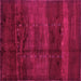 Square Abstract Pink Contemporary Rug, con1401pnk