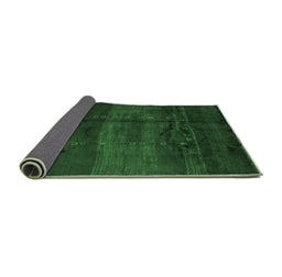 Sideview of Abstract Emerald Green Contemporary Rug, con1401emgrn